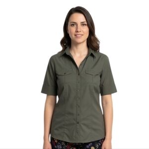 Reitmans Olive Button-Down Shirt